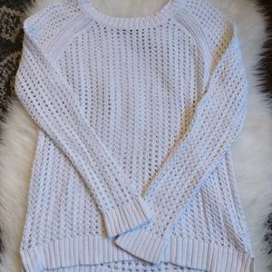 White knit sweater